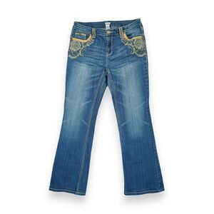 Vintage Y2K Cache Jeans Women's Blue Waist: 32" Inseam: 30" Mid‎ Rise 9"
